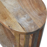 Kimber Slatted Open Bedside Table, Small - Natural