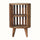 Kimber Slatted Open Bedside Table, Medium - Natural