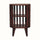 Kimber Slatted Open Bedside Table, Medium - Chestnut