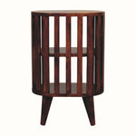 Kimber Slatted Open Bedside Table, Medium - Chestnut