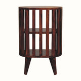 Kimber Slatted Open Bedside Table, Medium - Chestnut