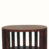 Kimber Slatted Open Bedside Table, Medium - Chestnut