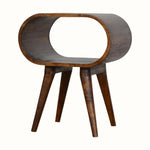 Laurie Open Bedside Table, Medium - Chestnut Bedside Tables - Bokel Home