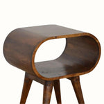 Laurie Open Bedside Table, Medium - Chestnut Bedside Tables - Bokel Home