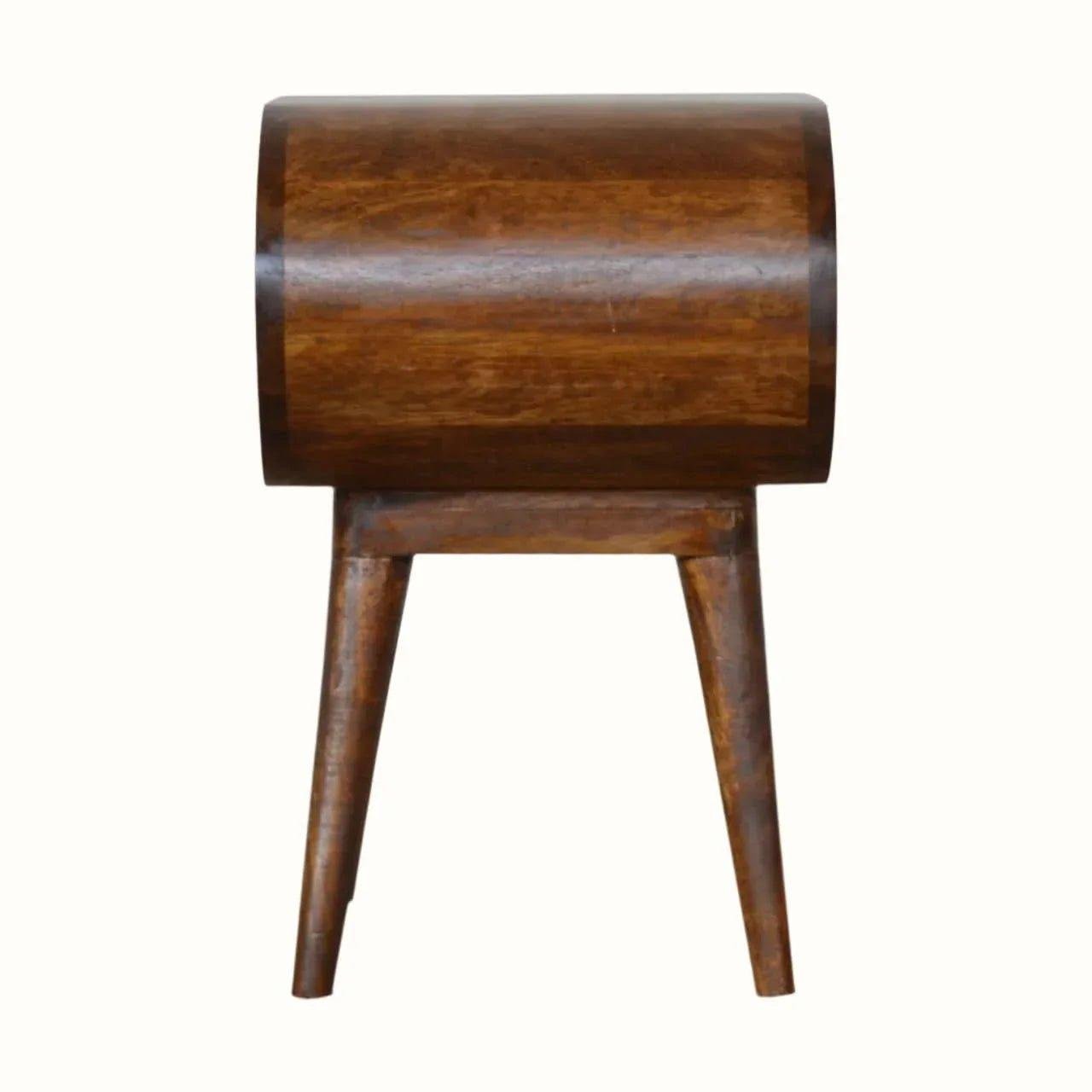 Laurie Open Bedside Table, Medium - Chestnut Bedside Tables - Bokel Home
