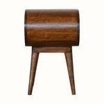 Laurie Open Bedside Table, Medium - Chestnut Bedside Tables - Bokel Home