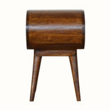 Laurie Open Bedside Table, Medium - Chestnut Bedside Tables - Bokel Home