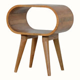 Laurie Open Bedside Table, Medium - Natural Bedside Tables - Bokel Home