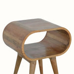Laurie Open Bedside Table, Medium - Natural Bedside Tables - Bokel Home