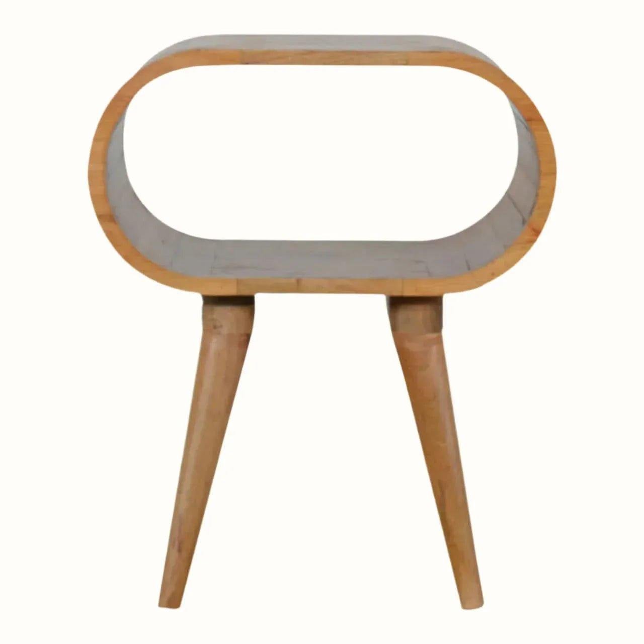 Laurie Open Bedside Table, Medium - Natural Bedside Tables - Bokel Home
