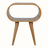 Laurie Open Bedside Table, Medium - Natural Bedside Tables - Bokel Home