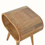 Laurie Open Bedside Table, Medium - Natural Bedside Tables - Bokel Home
