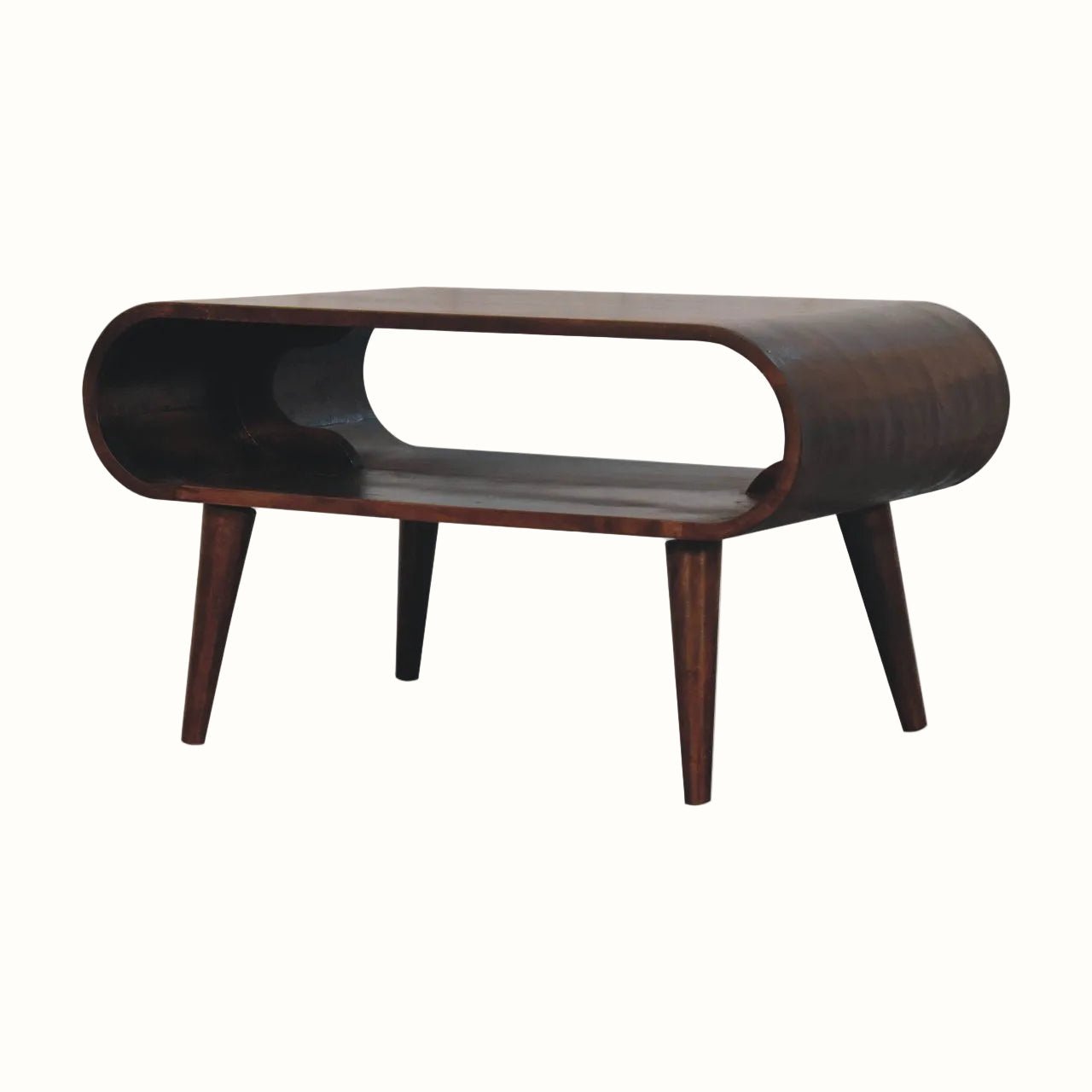 Laurie Open Coffee Table, Medium - California Walnut Coffee Tables - Bokel Home