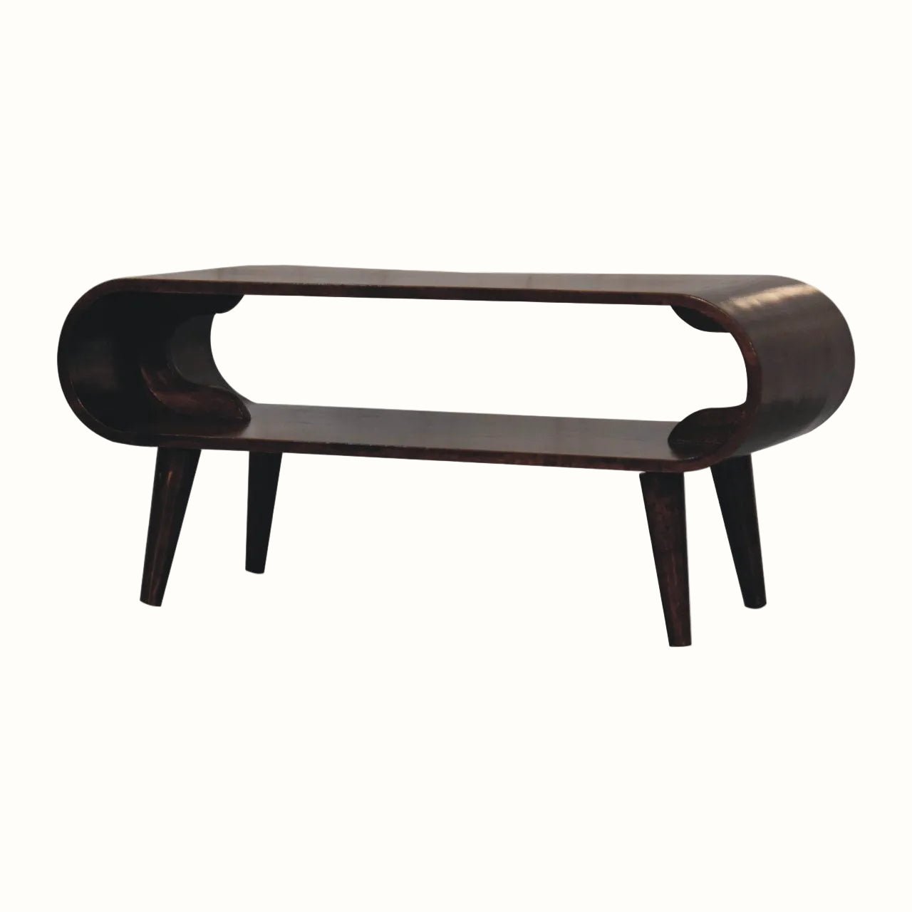 Laurie Open Slimline Coffee Table, Medium - California Walnut Coffee Tables - Bokel Home