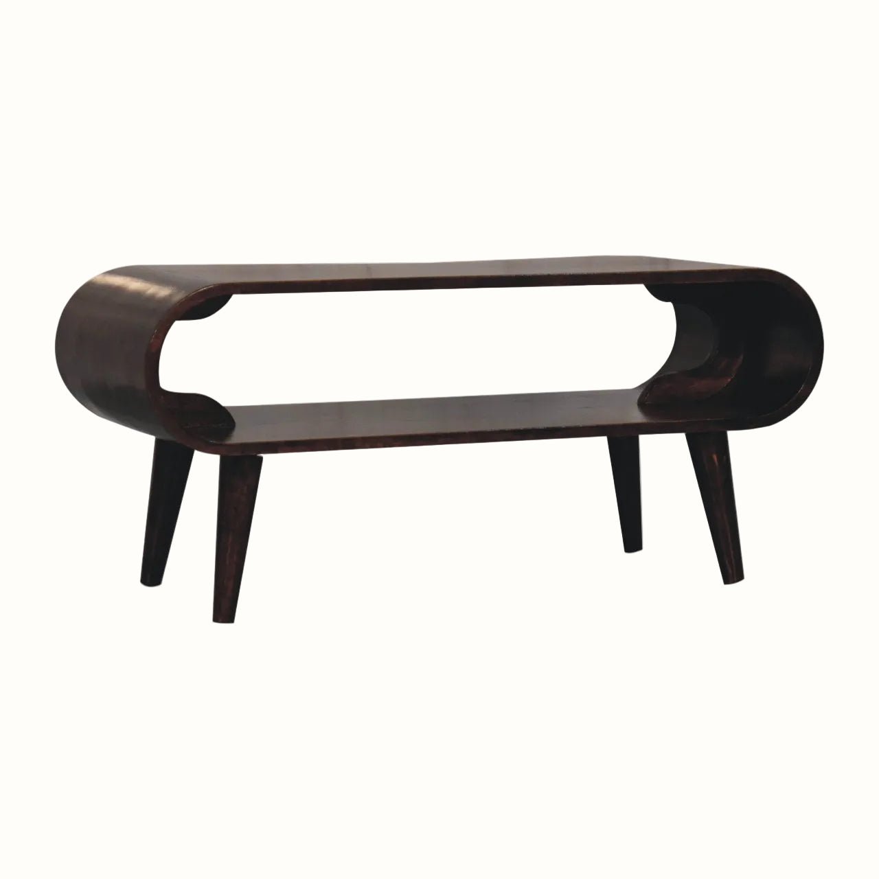 Laurie Open Slimline Coffee Table, Medium - California Walnut Coffee Tables - Bokel Home
