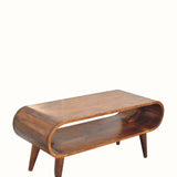 Laurie Open Slimline Coffee Table, Medium - Chestnut Coffee Tables - Bokel Home