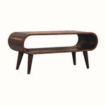 Laurie Open Slimline Coffee Table, Medium - Chestnut Coffee Tables - Bokel Home
