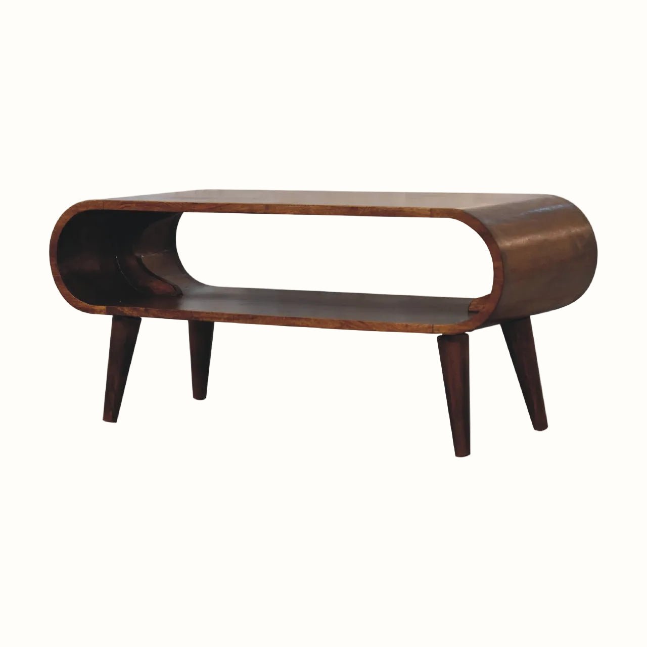 Laurie Open Slimline Coffee Table, Medium - Chestnut Coffee Tables - Bokel Home