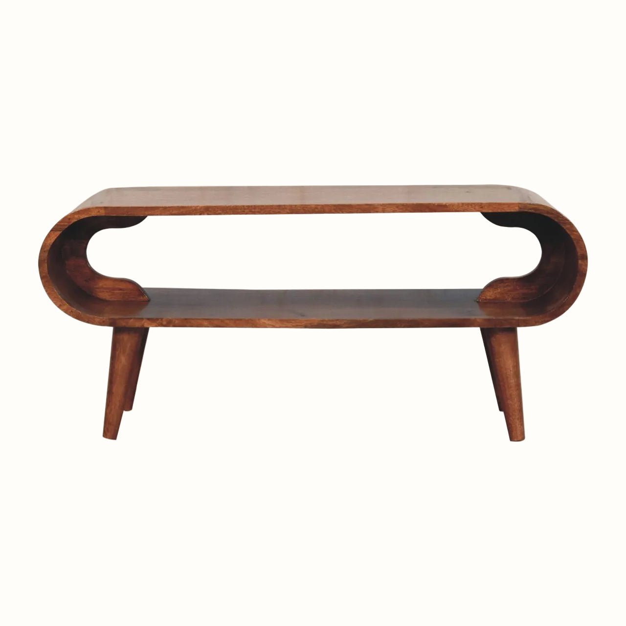 Laurie Open Slimline Coffee Table, Medium - Honey Caramel Coffee Tables - Bokel Home