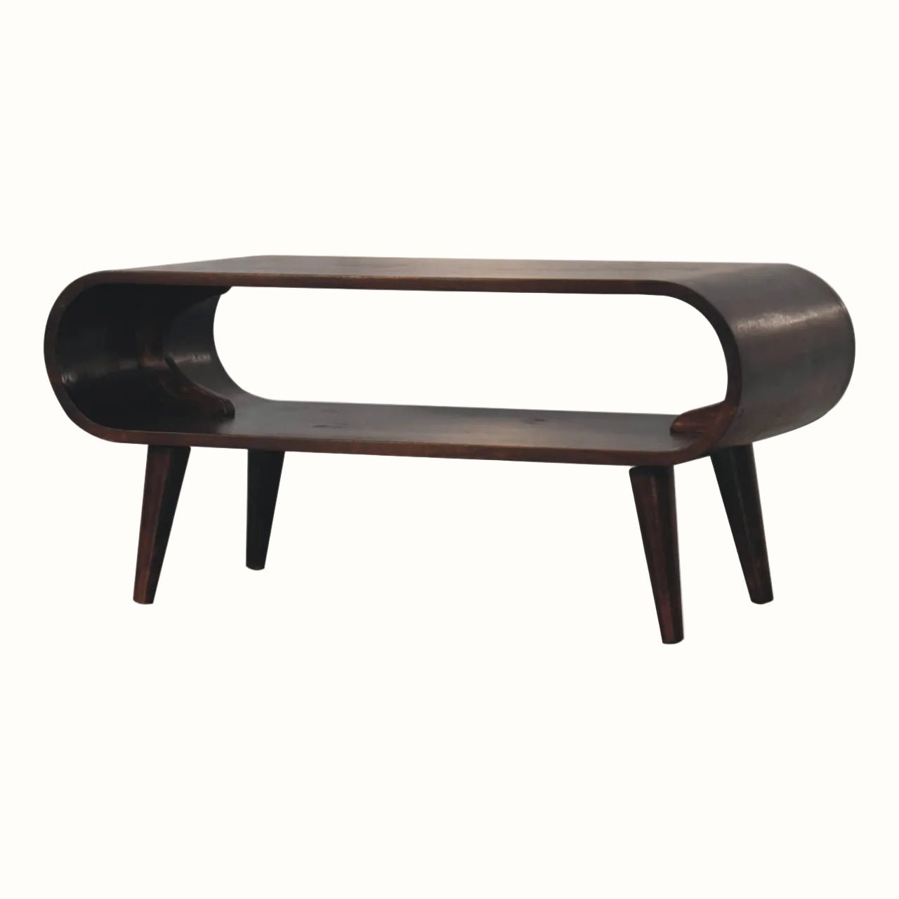 Laurie Open Slimline Coffee Table, Medium - Light Walnut Coffee Tables - Bokel Home
