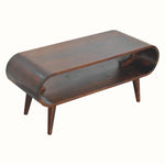 Laurie Open Slimline Coffee Table, Medium - Light Walnut Coffee Tables Bokel Home