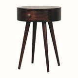 Lauro 1 Drawer Bedside Table - California Walnut Bedside Tables - Bokel Home