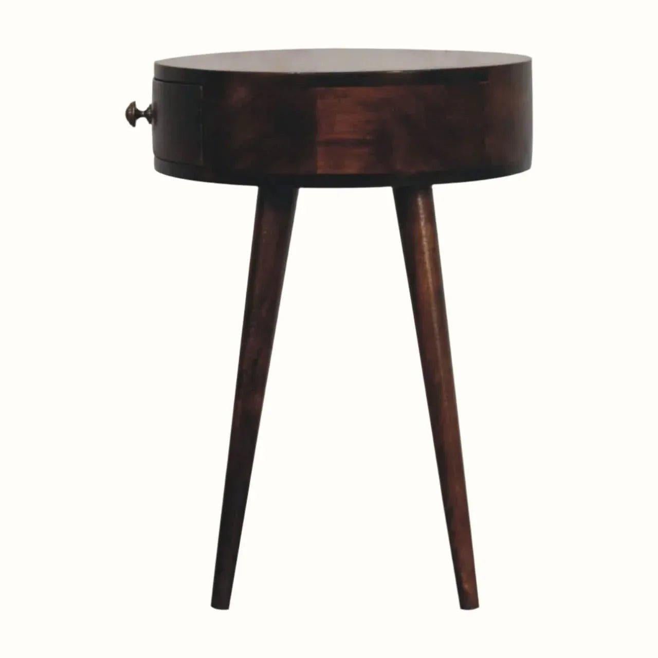 Lauro 1 Drawer Bedside Table - California Walnut Bedside Tables - Bokel Home