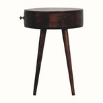 Lauro 1 Drawer Bedside Table - California Walnut Bedside Tables - Bokel Home