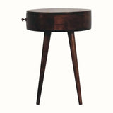 Lauro 1 Drawer Bedside Table - California Walnut Bedside Tables - Bokel Home