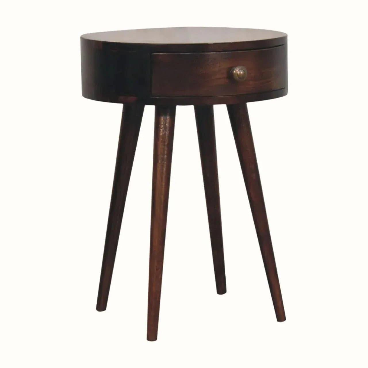 Lauro 1 Drawer Bedside Table - California Walnut Bedside Tables - Bokel Home