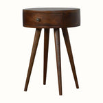 Lauro Bedside Table with 1 Drawer, Small - Chestnut Bedside Tables - Bokel Home