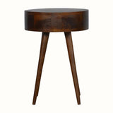Lauro Bedside Table with 1 Drawer, Small - Chestnut Bedside Tables - Bokel Home