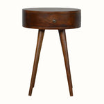 Lauro Bedside Table with 1 Drawer, Small - Chestnut Bedside Tables - Bokel Home