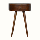 Lauro Bedside Table with 1 Drawer, Small - Chestnut Bedside Tables - Bokel Home