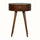 Lauro Bedside Table with 1 Drawer, Small - Chestnut Bedside Tables - Bokel Home