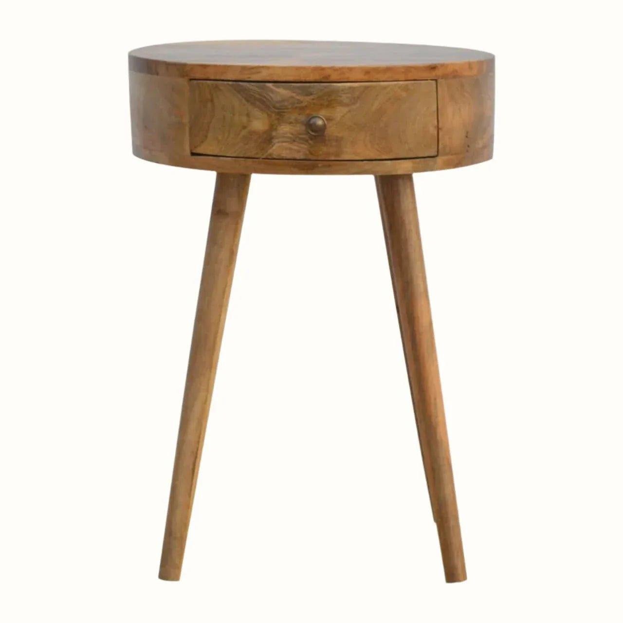 Lauro Bedside Table with 1 Drawer, Small - Natural Bedside Tables - Bokel Home