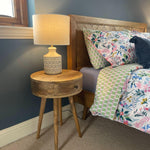 Lauro Bedside Table with 1 Drawer, Small - Natural Bedside Tables - Bokel Home