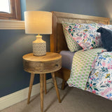 Lauro Bedside Table with 1 Drawer, Small - Natural Bedside Tables - Bokel Home