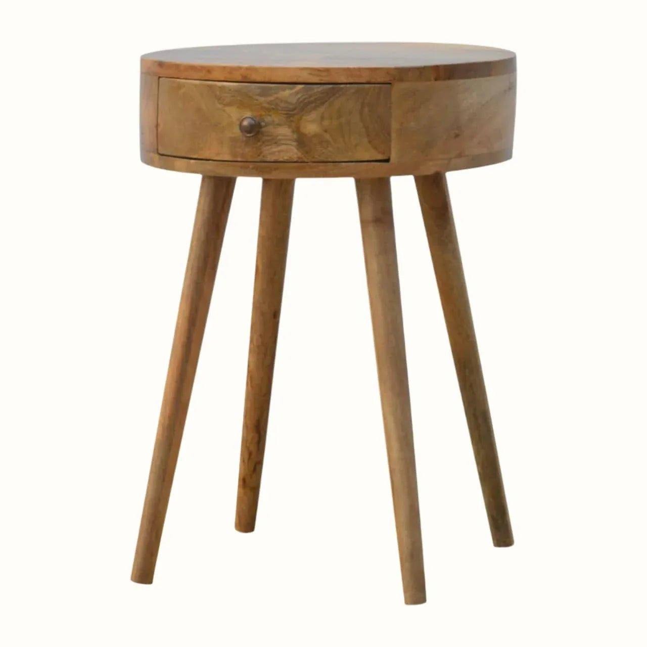 Lauro Bedside Table with 1 Drawer, Small - Natural Bedside Tables - Bokel Home
