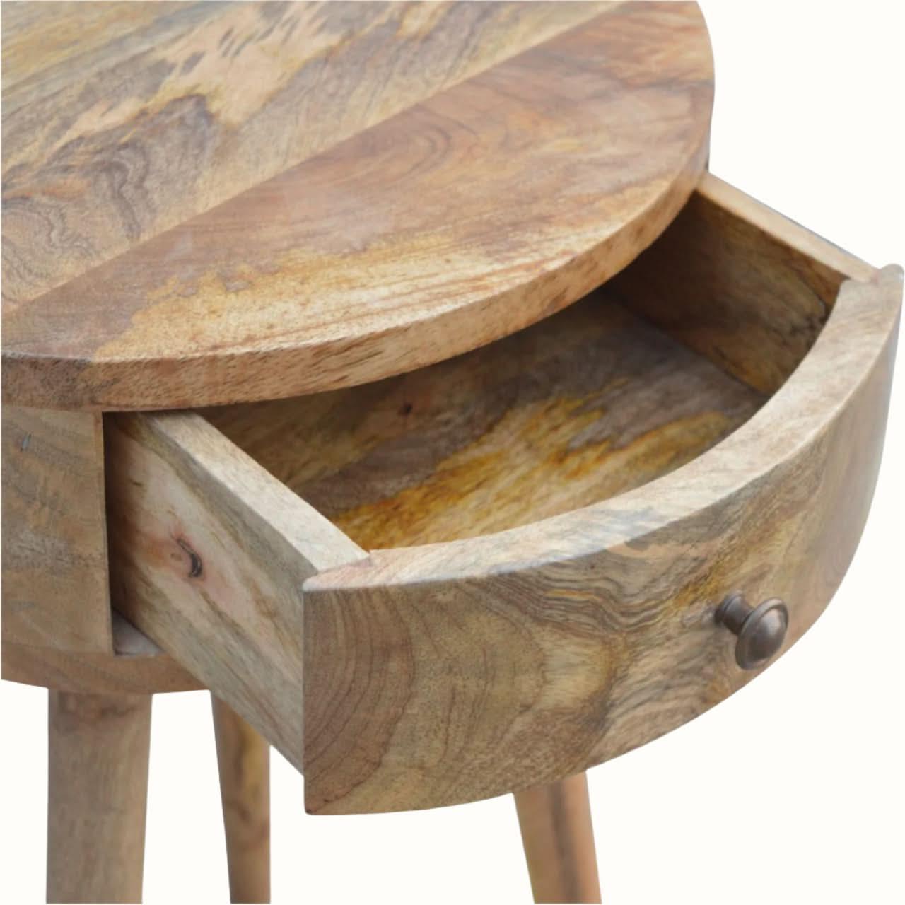 Lauro Bedside Table with 1 Drawer, Small - Natural Bedside Tables - Bokel Home