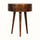 Lauro Semi Circle Bedside Table with 1 Drawer, Small - Chestnut