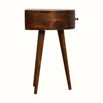Lauro Semi Circle Bedside Table - Chestnut Bedside Tables - Bokel Home