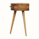 Lauro Semi Circle Bedside Table with 1 Drawer - Natural Bedside Tables - Bokel Home