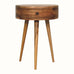 Lauro Semi Circle Bedside Table with 1 Drawer - Natural Bedside Tables - Bokel Home