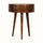 Lauro Semi Circle Bedside Table with 1 Drawer, Small - Chestnut Bedside Tables - Bokel Home