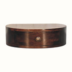 Lauro Wall Mounted Bedside Table, Small - California Walnut Bedside Tables - Bokel Home