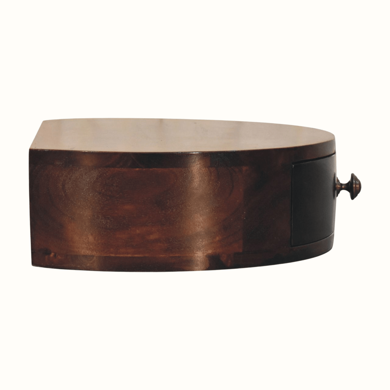 Lauro Wall Mounted Bedside Table, Small - California Walnut Bedside Tables - Bokel Home
