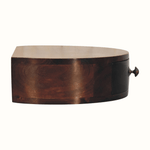 Lauro Wall Mounted Bedside Table, Small - California Walnut Bedside Tables - Bokel Home