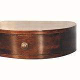 Lauro Wall Mounted Bedside Table, Small - California Walnut Bedside Tables - Bokel Home