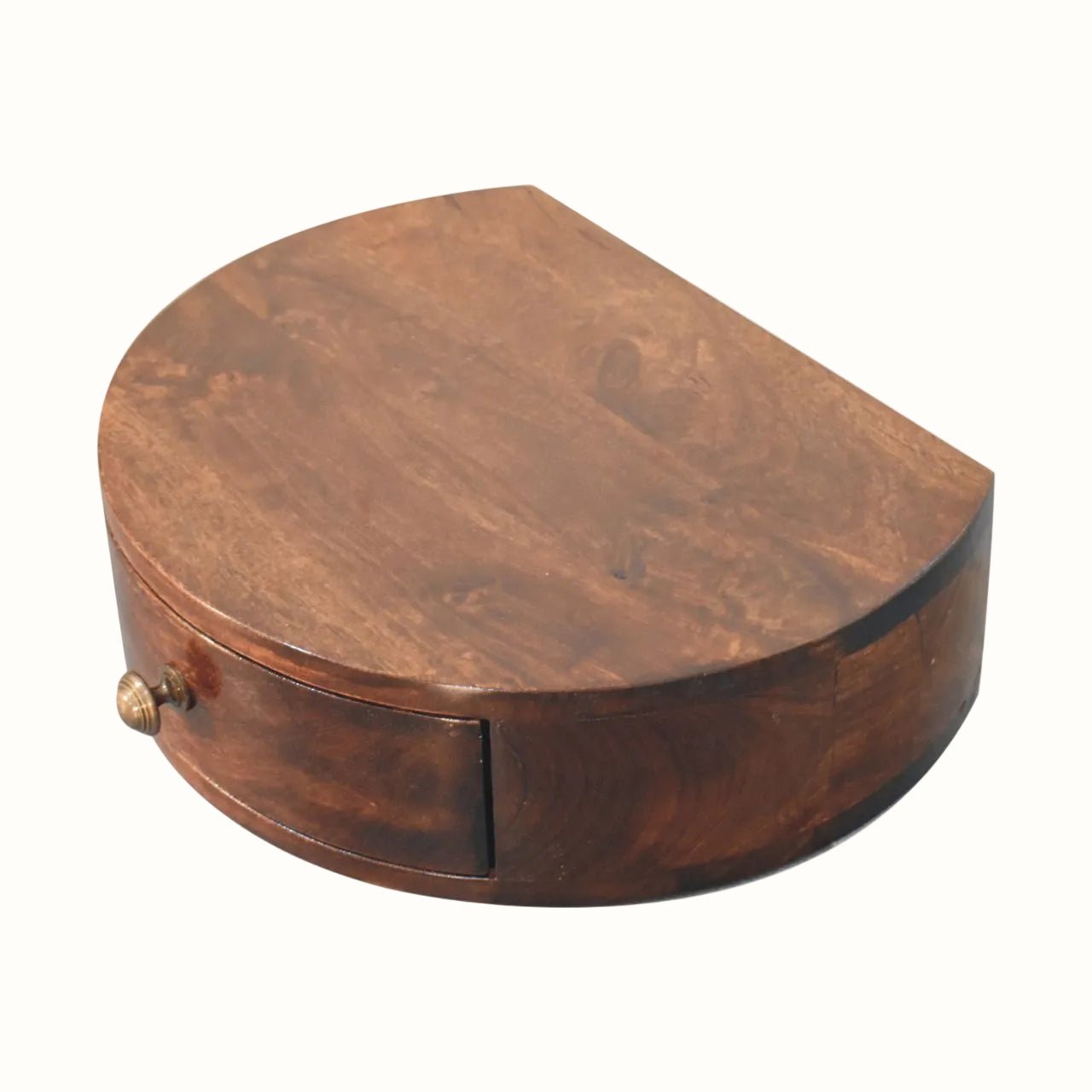 Lauro Wall Mounted Bedside Table, Small - California Walnut Bedside Tables - Bokel Home
